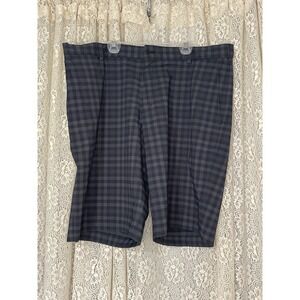 Nike Golf Shorts Mens 38‎ Gray Plaid Performance Active Stretch Preppy Dri Fit